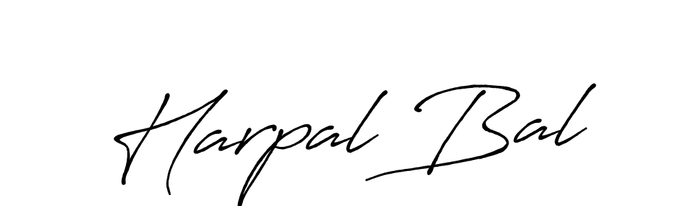 How to make Harpal Bal name signature. Use Antro_Vectra_Bolder style for creating short signs online. This is the latest handwritten sign. Harpal Bal signature style 7 images and pictures png