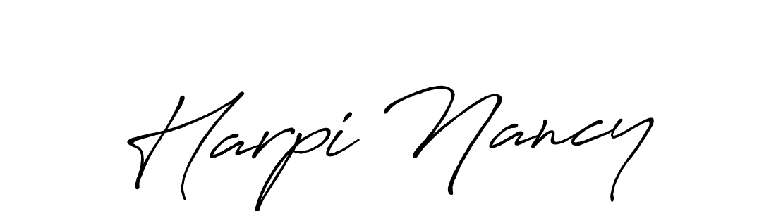 if you are searching for the best signature style for your name Harpi Nancy. so please give up your signature search. here we have designed multiple signature styles  using Antro_Vectra_Bolder. Harpi Nancy signature style 7 images and pictures png