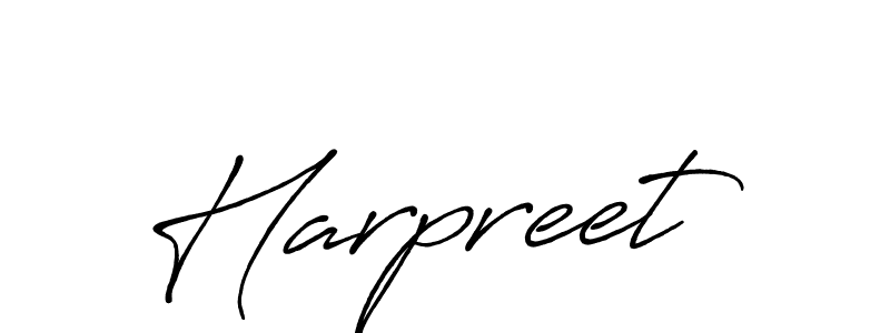 Use a signature maker to create a handwritten signature online. With this signature software, you can design (Antro_Vectra_Bolder) your own signature for name Harpreet. Harpreet signature style 7 images and pictures png