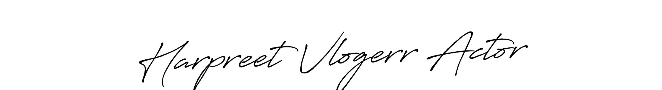 How to make Harpreet Vlogerr Actor name signature. Use Antro_Vectra_Bolder style for creating short signs online. This is the latest handwritten sign. Harpreet Vlogerr Actor signature style 7 images and pictures png
