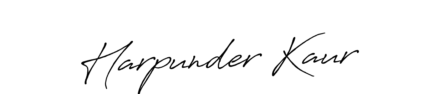 Design your own signature with our free online signature maker. With this signature software, you can create a handwritten (Antro_Vectra_Bolder) signature for name Harpunder Kaur. Harpunder Kaur signature style 7 images and pictures png