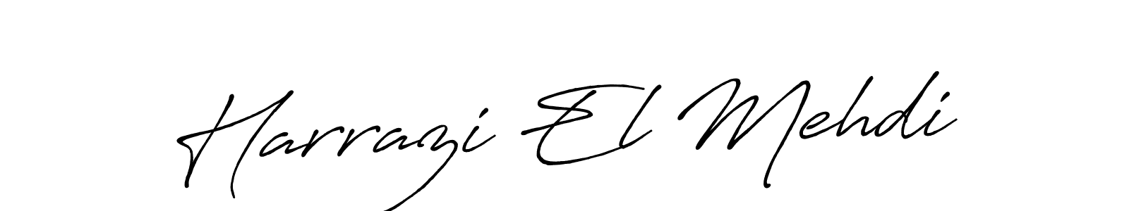 Antro_Vectra_Bolder is a professional signature style that is perfect for those who want to add a touch of class to their signature. It is also a great choice for those who want to make their signature more unique. Get Harrazi El Mehdi name to fancy signature for free. Harrazi El Mehdi signature style 7 images and pictures png