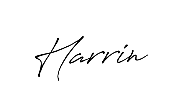 How to make Harrin signature? Antro_Vectra_Bolder is a professional autograph style. Create handwritten signature for Harrin name. Harrin signature style 7 images and pictures png