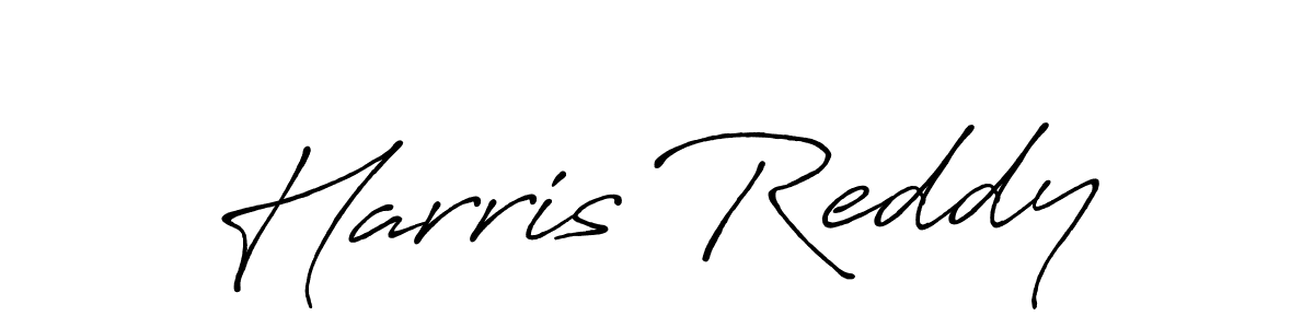 How to make Harris Reddy name signature. Use Antro_Vectra_Bolder style for creating short signs online. This is the latest handwritten sign. Harris Reddy signature style 7 images and pictures png