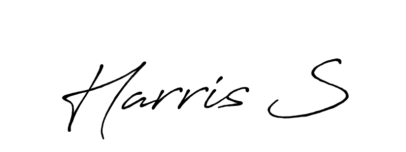 Use a signature maker to create a handwritten signature online. With this signature software, you can design (Antro_Vectra_Bolder) your own signature for name Harris S. Harris S signature style 7 images and pictures png