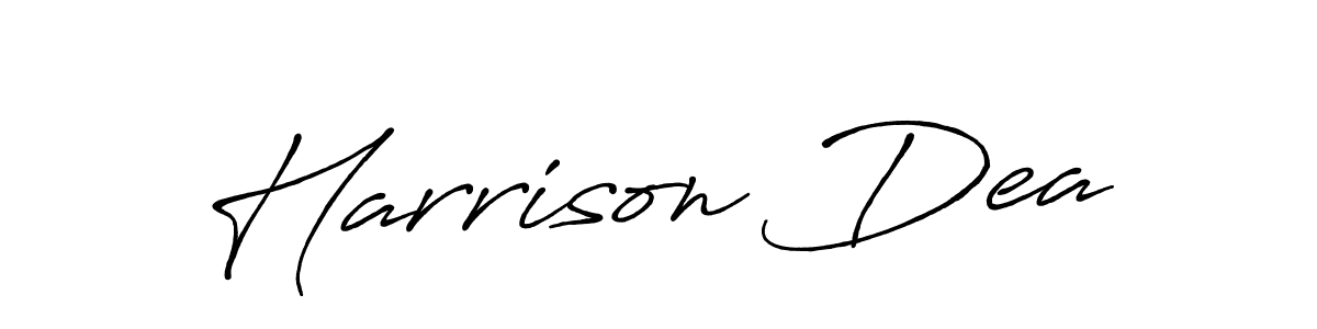 How to make Harrison Dea name signature. Use Antro_Vectra_Bolder style for creating short signs online. This is the latest handwritten sign. Harrison Dea signature style 7 images and pictures png