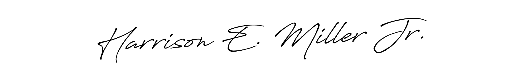 The best way (Antro_Vectra_Bolder) to make a short signature is to pick only two or three words in your name. The name Harrison E. Miller Jr. include a total of six letters. For converting this name. Harrison E. Miller Jr. signature style 7 images and pictures png