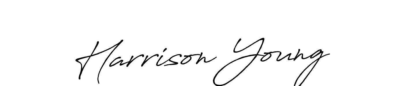 How to make Harrison Young signature? Antro_Vectra_Bolder is a professional autograph style. Create handwritten signature for Harrison Young name. Harrison Young signature style 7 images and pictures png