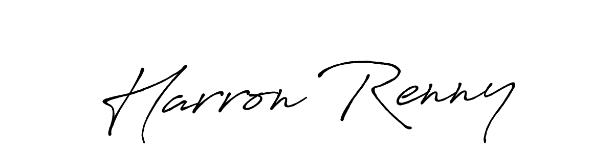 Harron Renny stylish signature style. Best Handwritten Sign (Antro_Vectra_Bolder) for my name. Handwritten Signature Collection Ideas for my name Harron Renny. Harron Renny signature style 7 images and pictures png
