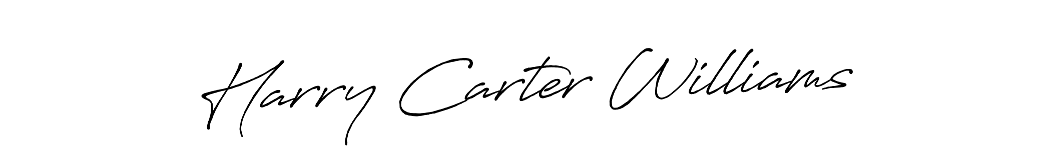 Make a beautiful signature design for name Harry Carter Williams. With this signature (Antro_Vectra_Bolder) style, you can create a handwritten signature for free. Harry Carter Williams signature style 7 images and pictures png