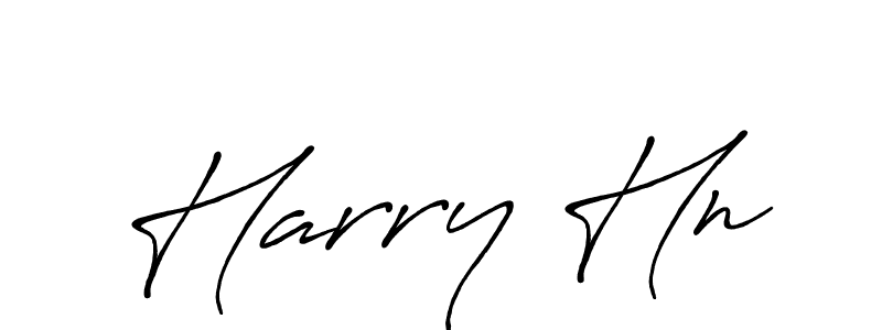 Also You can easily find your signature by using the search form. We will create Harry Hn name handwritten signature images for you free of cost using Antro_Vectra_Bolder sign style. Harry Hn signature style 7 images and pictures png