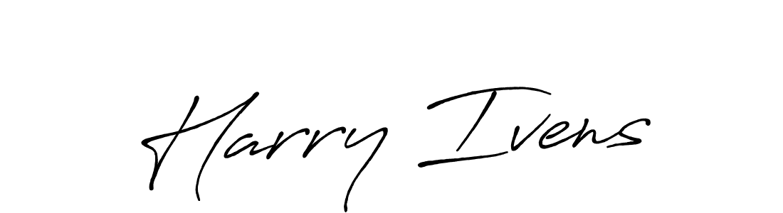 Harry Ivens stylish signature style. Best Handwritten Sign (Antro_Vectra_Bolder) for my name. Handwritten Signature Collection Ideas for my name Harry Ivens. Harry Ivens signature style 7 images and pictures png