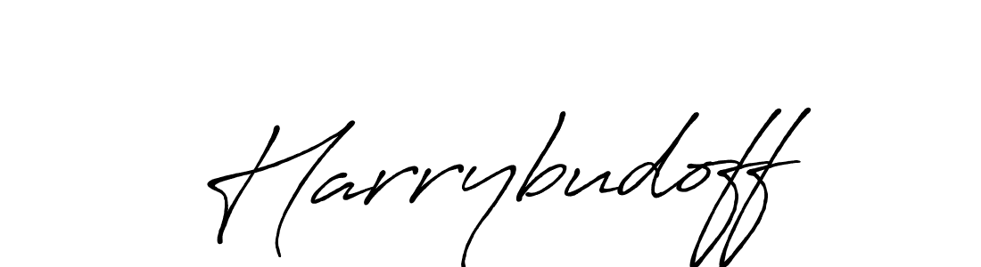 Make a beautiful signature design for name Harrybudoff. With this signature (Antro_Vectra_Bolder) style, you can create a handwritten signature for free. Harrybudoff signature style 7 images and pictures png