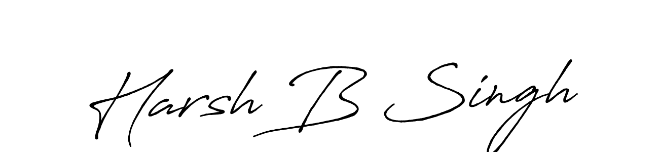 Create a beautiful signature design for name Harsh B Singh. With this signature (Antro_Vectra_Bolder) fonts, you can make a handwritten signature for free. Harsh B Singh signature style 7 images and pictures png