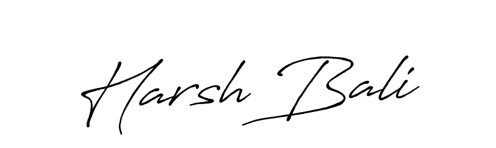 Make a beautiful signature design for name Harsh Bali. With this signature (Antro_Vectra_Bolder) style, you can create a handwritten signature for free. Harsh Bali signature style 7 images and pictures png