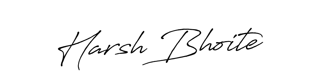 Use a signature maker to create a handwritten signature online. With this signature software, you can design (Antro_Vectra_Bolder) your own signature for name Harsh Bhoite. Harsh Bhoite signature style 7 images and pictures png