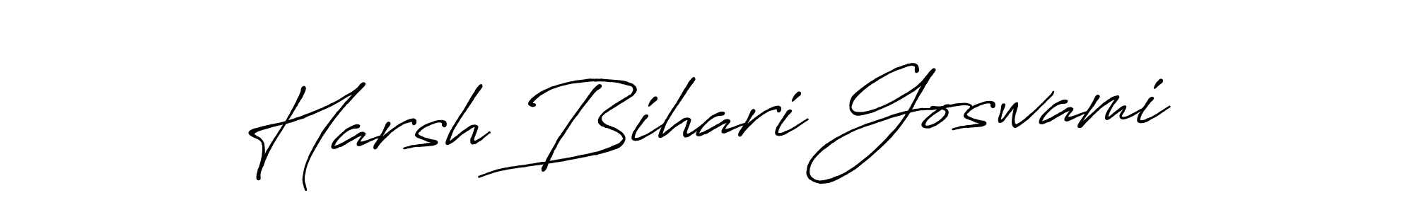 Design your own signature with our free online signature maker. With this signature software, you can create a handwritten (Antro_Vectra_Bolder) signature for name Harsh Bihari Goswami. Harsh Bihari Goswami signature style 7 images and pictures png