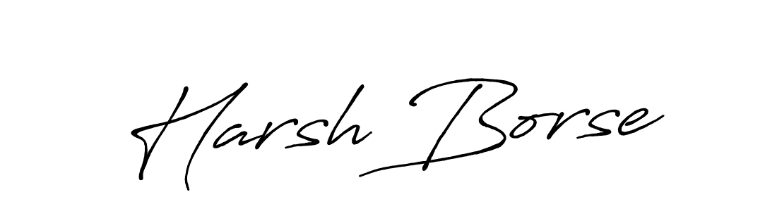 Harsh Borse stylish signature style. Best Handwritten Sign (Antro_Vectra_Bolder) for my name. Handwritten Signature Collection Ideas for my name Harsh Borse. Harsh Borse signature style 7 images and pictures png