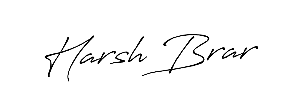 Harsh Brar stylish signature style. Best Handwritten Sign (Antro_Vectra_Bolder) for my name. Handwritten Signature Collection Ideas for my name Harsh Brar. Harsh Brar signature style 7 images and pictures png