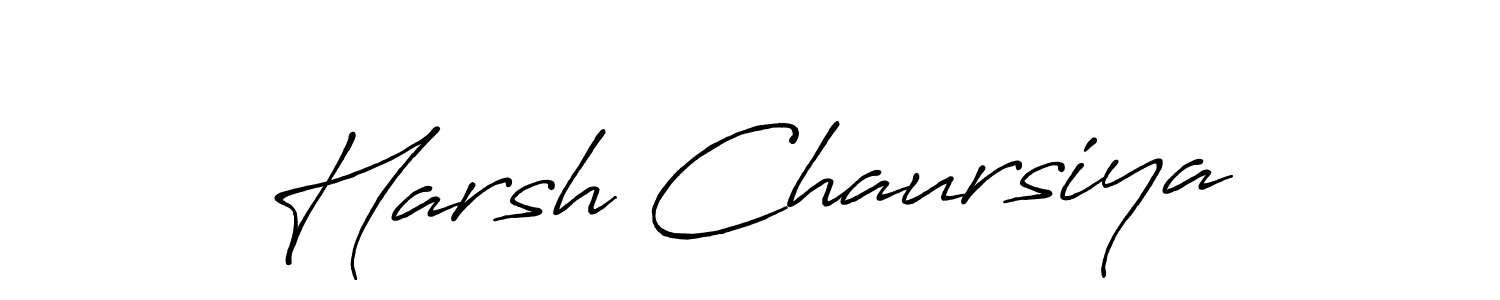 Also we have Harsh Chaursiya name is the best signature style. Create professional handwritten signature collection using Antro_Vectra_Bolder autograph style. Harsh Chaursiya signature style 7 images and pictures png