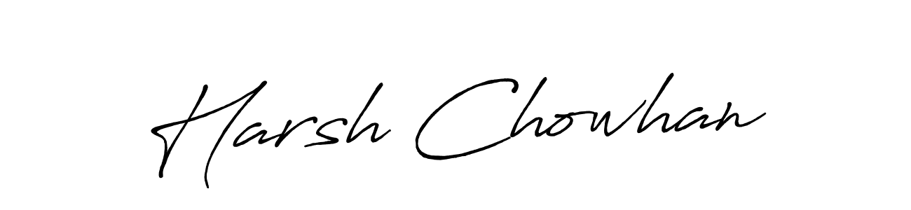 How to make Harsh Chowhan signature? Antro_Vectra_Bolder is a professional autograph style. Create handwritten signature for Harsh Chowhan name. Harsh Chowhan signature style 7 images and pictures png