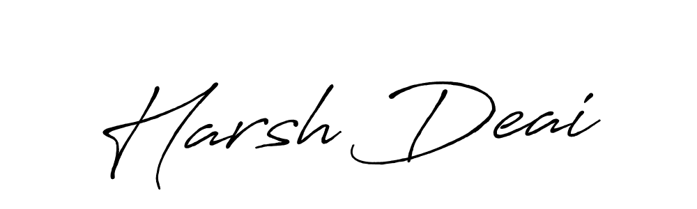 Use a signature maker to create a handwritten signature online. With this signature software, you can design (Antro_Vectra_Bolder) your own signature for name Harsh Deai. Harsh Deai signature style 7 images and pictures png