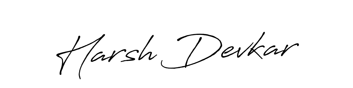 Antro_Vectra_Bolder is a professional signature style that is perfect for those who want to add a touch of class to their signature. It is also a great choice for those who want to make their signature more unique. Get Harsh Devkar name to fancy signature for free. Harsh Devkar signature style 7 images and pictures png