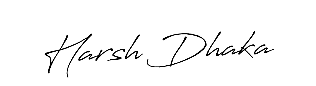 Also You can easily find your signature by using the search form. We will create Harsh Dhaka name handwritten signature images for you free of cost using Antro_Vectra_Bolder sign style. Harsh Dhaka signature style 7 images and pictures png