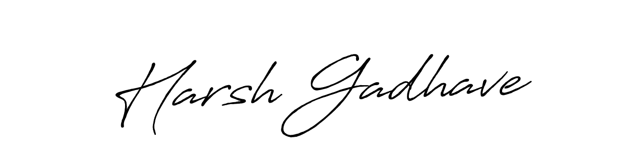 Use a signature maker to create a handwritten signature online. With this signature software, you can design (Antro_Vectra_Bolder) your own signature for name Harsh Gadhave. Harsh Gadhave signature style 7 images and pictures png