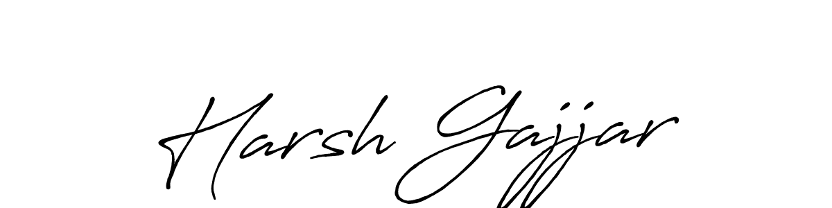 Make a beautiful signature design for name Harsh Gajjar. With this signature (Antro_Vectra_Bolder) style, you can create a handwritten signature for free. Harsh Gajjar signature style 7 images and pictures png