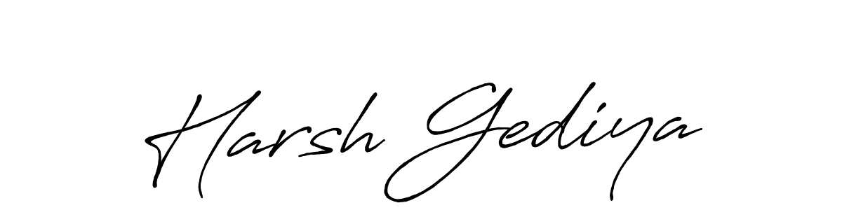 Once you've used our free online signature maker to create your best signature Antro_Vectra_Bolder style, it's time to enjoy all of the benefits that Harsh Gediya name signing documents. Harsh Gediya signature style 7 images and pictures png