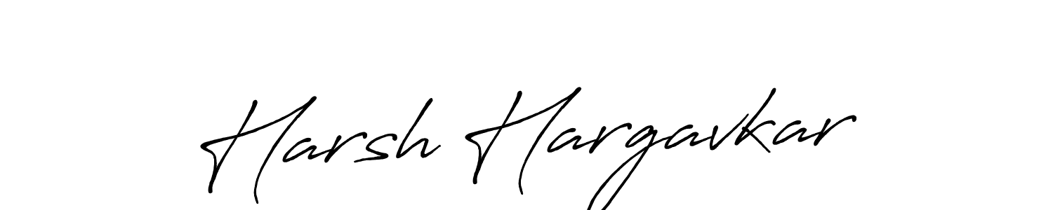 Harsh Hargavkar stylish signature style. Best Handwritten Sign (Antro_Vectra_Bolder) for my name. Handwritten Signature Collection Ideas for my name Harsh Hargavkar. Harsh Hargavkar signature style 7 images and pictures png