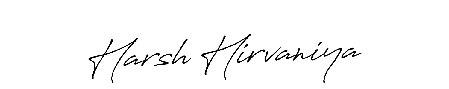 Use a signature maker to create a handwritten signature online. With this signature software, you can design (Antro_Vectra_Bolder) your own signature for name Harsh Hirvaniya. Harsh Hirvaniya signature style 7 images and pictures png