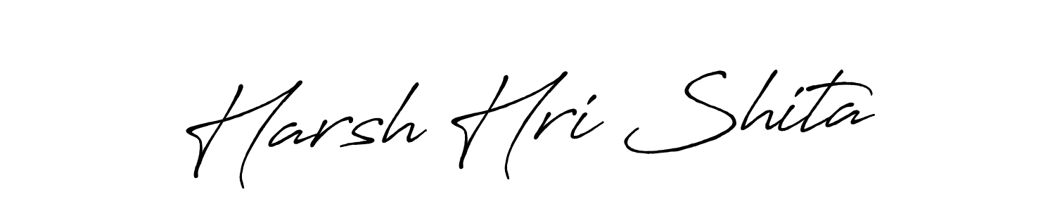 Make a beautiful signature design for name Harsh Hri Shita. With this signature (Antro_Vectra_Bolder) style, you can create a handwritten signature for free. Harsh Hri Shita signature style 7 images and pictures png