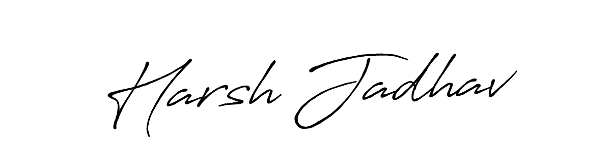 Design your own signature with our free online signature maker. With this signature software, you can create a handwritten (Antro_Vectra_Bolder) signature for name Harsh Jadhav. Harsh Jadhav signature style 7 images and pictures png