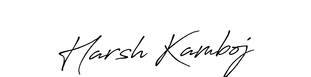 if you are searching for the best signature style for your name Harsh Kamboj. so please give up your signature search. here we have designed multiple signature styles  using Antro_Vectra_Bolder. Harsh Kamboj signature style 7 images and pictures png