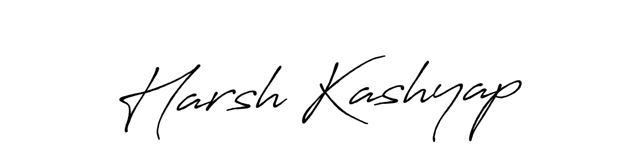 Create a beautiful signature design for name Harsh Kashyap. With this signature (Antro_Vectra_Bolder) fonts, you can make a handwritten signature for free. Harsh Kashyap signature style 7 images and pictures png