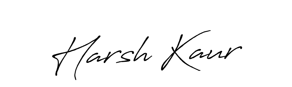 The best way (Antro_Vectra_Bolder) to make a short signature is to pick only two or three words in your name. The name Harsh Kaur include a total of six letters. For converting this name. Harsh Kaur signature style 7 images and pictures png