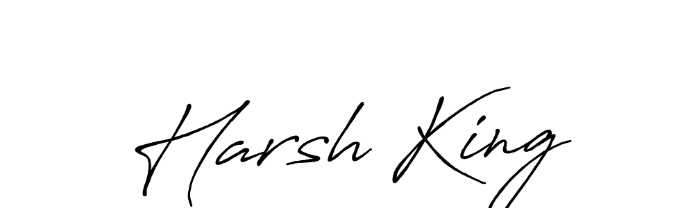 Also we have Harsh King name is the best signature style. Create professional handwritten signature collection using Antro_Vectra_Bolder autograph style. Harsh King signature style 7 images and pictures png