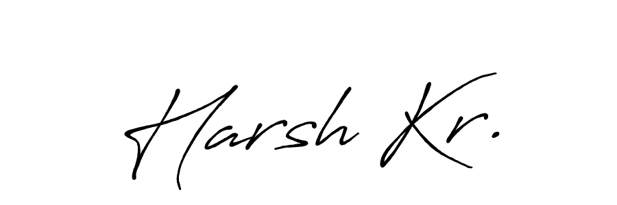 Design your own signature with our free online signature maker. With this signature software, you can create a handwritten (Antro_Vectra_Bolder) signature for name Harsh Kr.. Harsh Kr. signature style 7 images and pictures png