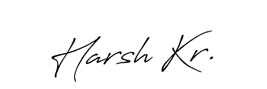 Also we have Harsh Kr. name is the best signature style. Create professional handwritten signature collection using Antro_Vectra_Bolder autograph style. Harsh Kr. signature style 7 images and pictures png