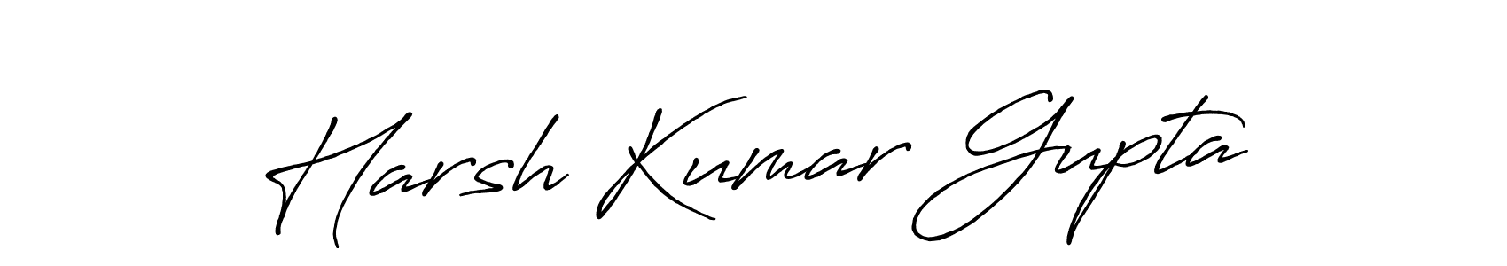 Create a beautiful signature design for name Harsh Kumar Gupta. With this signature (Antro_Vectra_Bolder) fonts, you can make a handwritten signature for free. Harsh Kumar Gupta signature style 7 images and pictures png