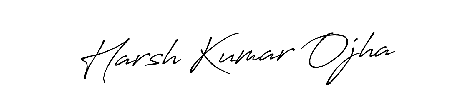 Create a beautiful signature design for name Harsh Kumar Ojha. With this signature (Antro_Vectra_Bolder) fonts, you can make a handwritten signature for free. Harsh Kumar Ojha signature style 7 images and pictures png