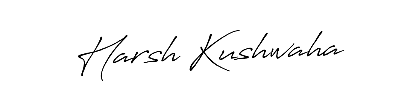 Use a signature maker to create a handwritten signature online. With this signature software, you can design (Antro_Vectra_Bolder) your own signature for name Harsh Kushwaha. Harsh Kushwaha signature style 7 images and pictures png