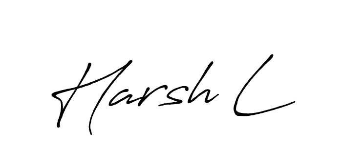 Design your own signature with our free online signature maker. With this signature software, you can create a handwritten (Antro_Vectra_Bolder) signature for name Harsh L. Harsh L signature style 7 images and pictures png