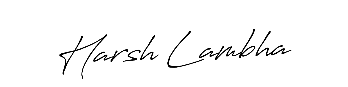 Also we have Harsh Lambha name is the best signature style. Create professional handwritten signature collection using Antro_Vectra_Bolder autograph style. Harsh Lambha signature style 7 images and pictures png