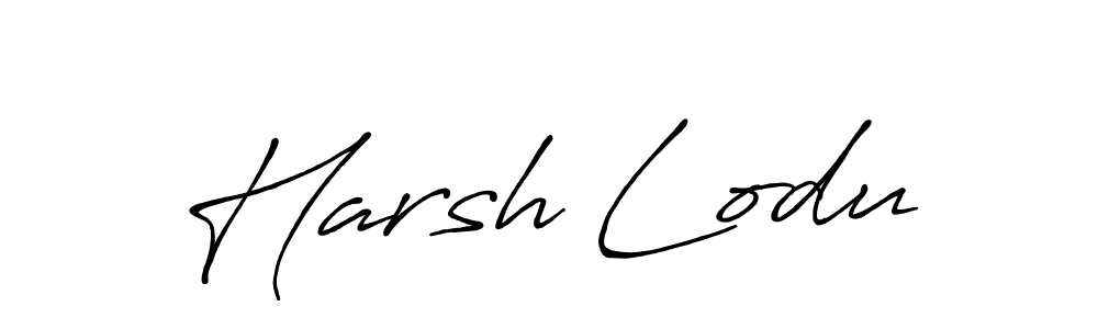 How to make Harsh Lodu signature? Antro_Vectra_Bolder is a professional autograph style. Create handwritten signature for Harsh Lodu name. Harsh Lodu signature style 7 images and pictures png