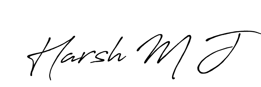 Best and Professional Signature Style for Harsh M J. Antro_Vectra_Bolder Best Signature Style Collection. Harsh M J signature style 7 images and pictures png