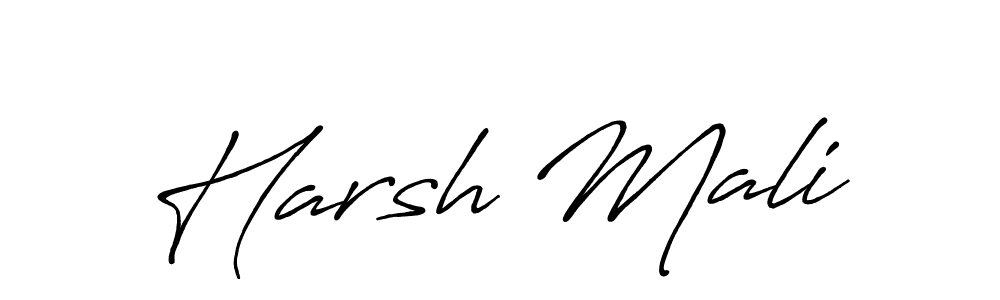 Also we have Harsh Mali name is the best signature style. Create professional handwritten signature collection using Antro_Vectra_Bolder autograph style. Harsh Mali signature style 7 images and pictures png