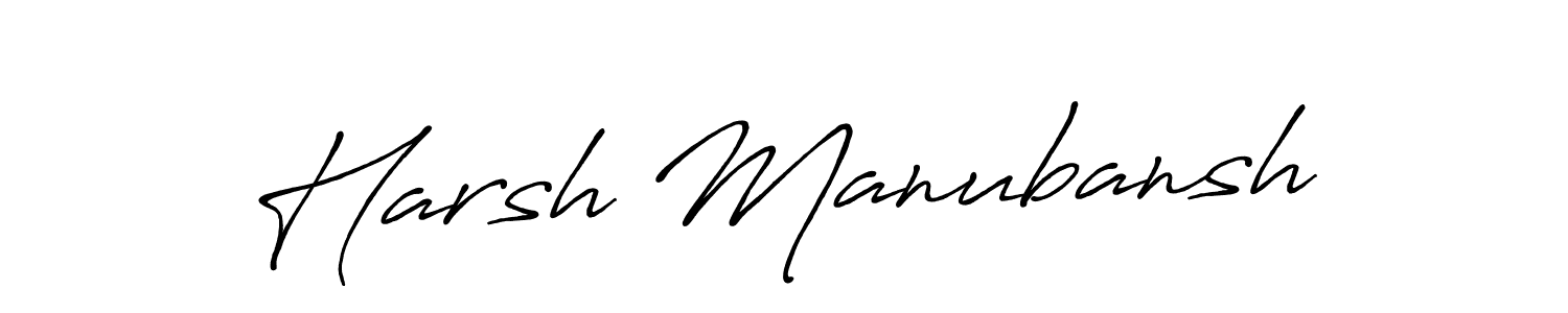Use a signature maker to create a handwritten signature online. With this signature software, you can design (Antro_Vectra_Bolder) your own signature for name Harsh Manubansh. Harsh Manubansh signature style 7 images and pictures png